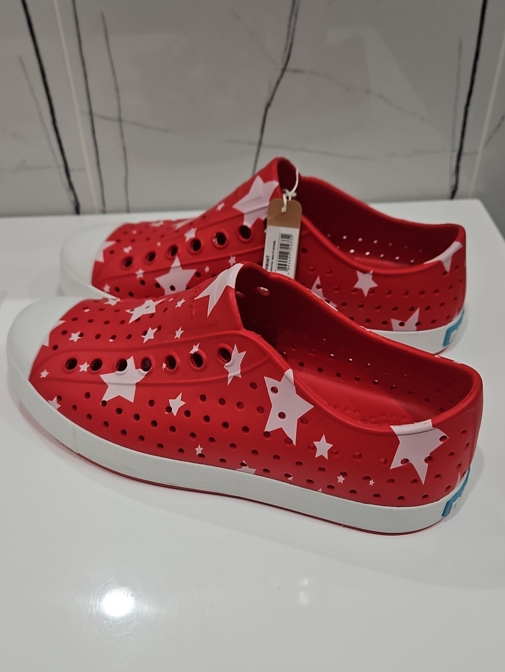 Native Red Star Slip-On Water-Resistant Sneakers